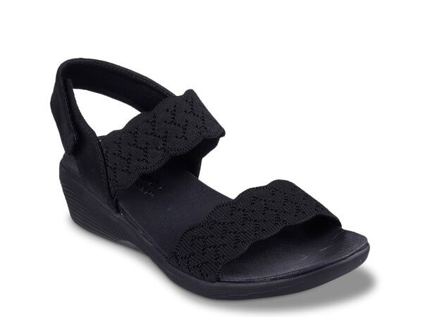 スケッチャーズ レディース シューズ サンダル Skechers Arya On The Rise Wedge Sandal Black ブラック