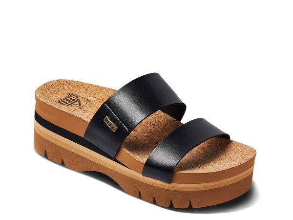リーフ レディース シューズ サンダル プラットフォーム Reef Cushion Vista Higher Platform Sandal Black ブラック