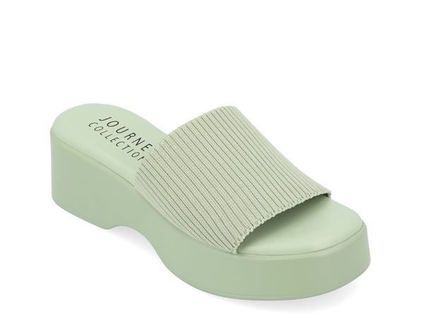 ジュルネ コレクション レディース シューズ サンダル プラットフォーム Journee Collection Emani Platform Sandal Dark Green グリーン