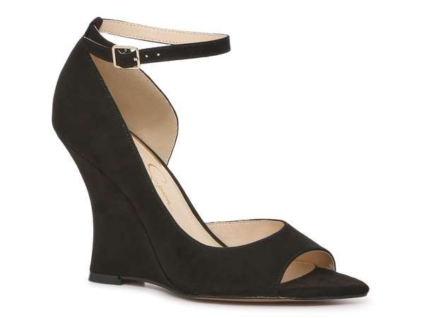 ジェシカシンプソン レディース シューズ サンダル Jessica Simpson Winchell Wedge Sandal Black Fabric ブラック