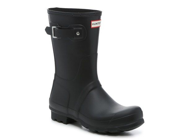 ハンター メンズ シューズ ブーツ・レインブーツ HUNTER Original Short Matte Rain Boot Mens Black ブラック