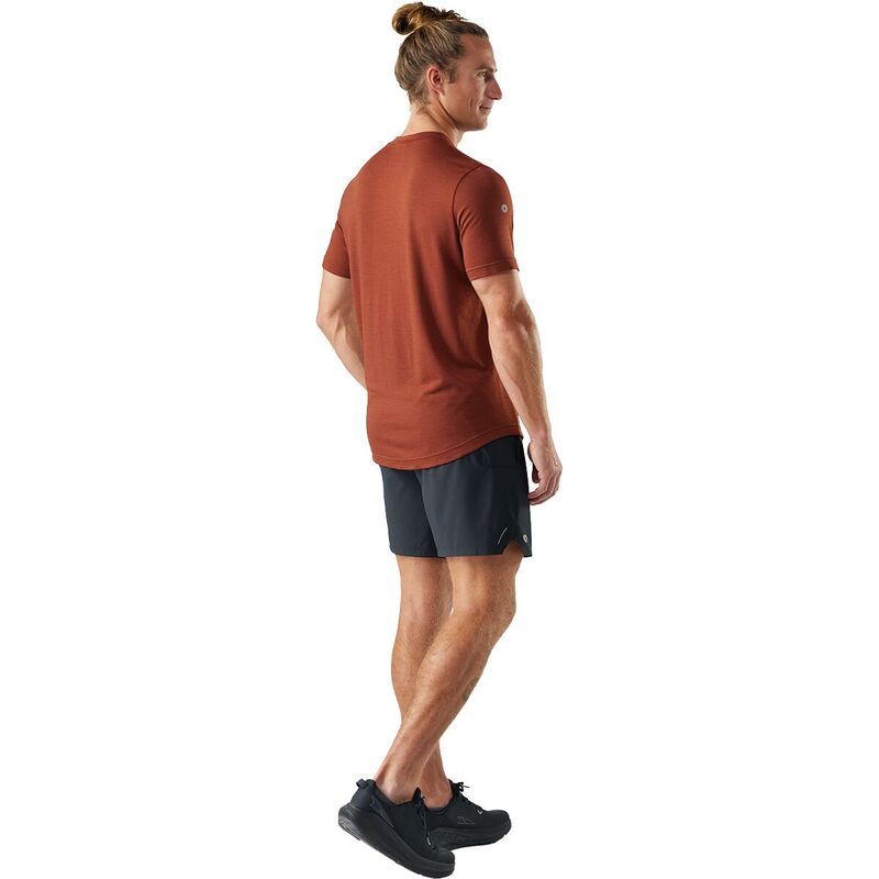 スマートウール メンズ トップス シャツ メッシュ 半袖 Smartwool Active MeshortSleeve TShirt Mens Burnt Sienna Heather ヘザー