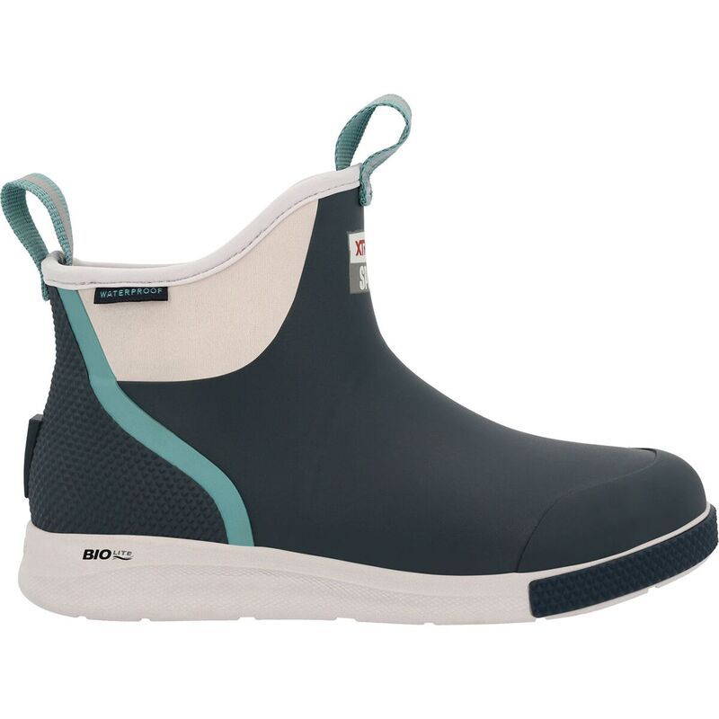 エクストラタフ レディース シューズ ブーツ・レインブーツ アンクル ブーツ Xtratuf Ankle 6in Sport Deck Boot Womens Stormy Blue ブルー