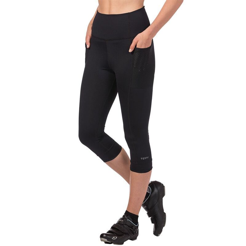 テリーバイサイクル レディース ボトムス カジュアルパンツ キャップ Terry Bicycles Holster Hi Rise Capri Womens Black ブラック