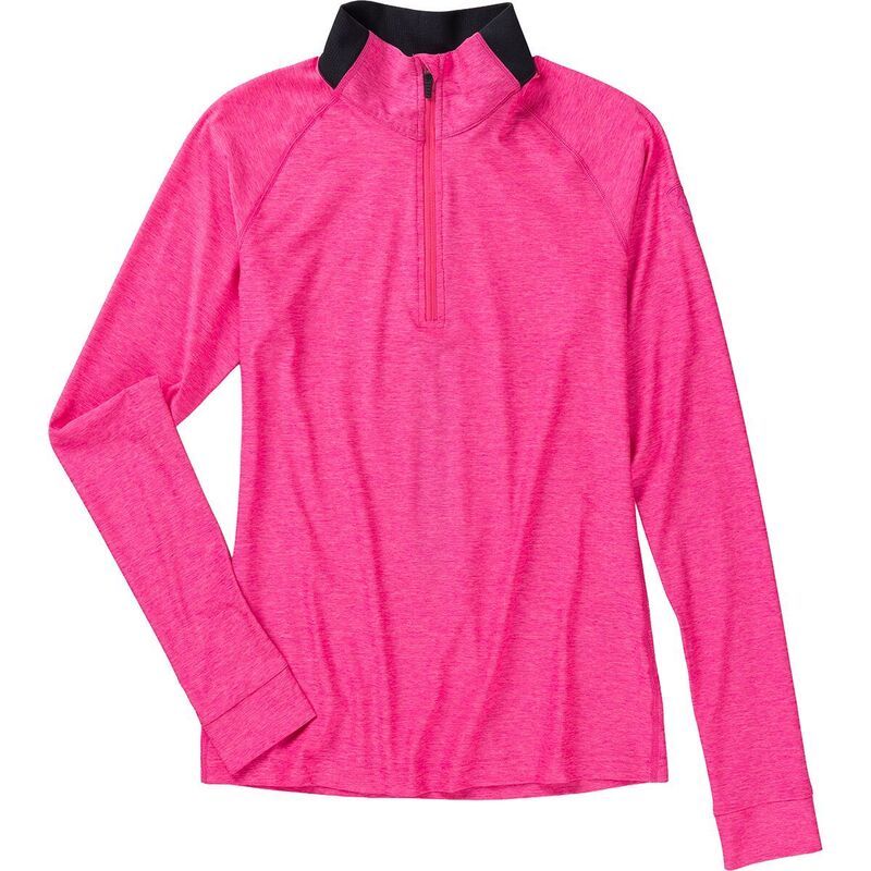 ロシニョール レディース トップス Tシャツ 長袖 Rossignol Melange LongSleeve 12Zip Top Womens Cerise Pink ピンク