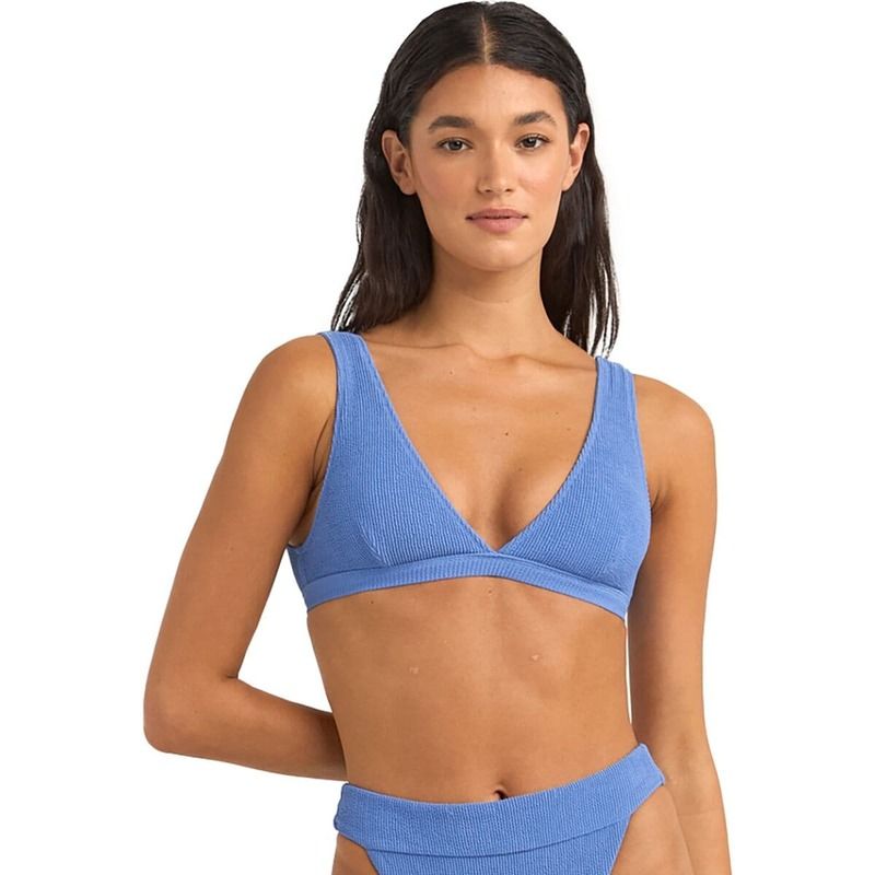 リズム レディース 水着 トップのみ トール Rhythm Isla Rib Tall Tri Bikini Top Womens Cornflower