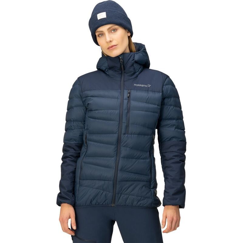 ノローナ レディース アウター ジャケット・ブルゾン フーデッドジャケット ダウン ジャケット Norrona Falketind Down750 Hooded Jacket Womens Indigo Night インディゴ