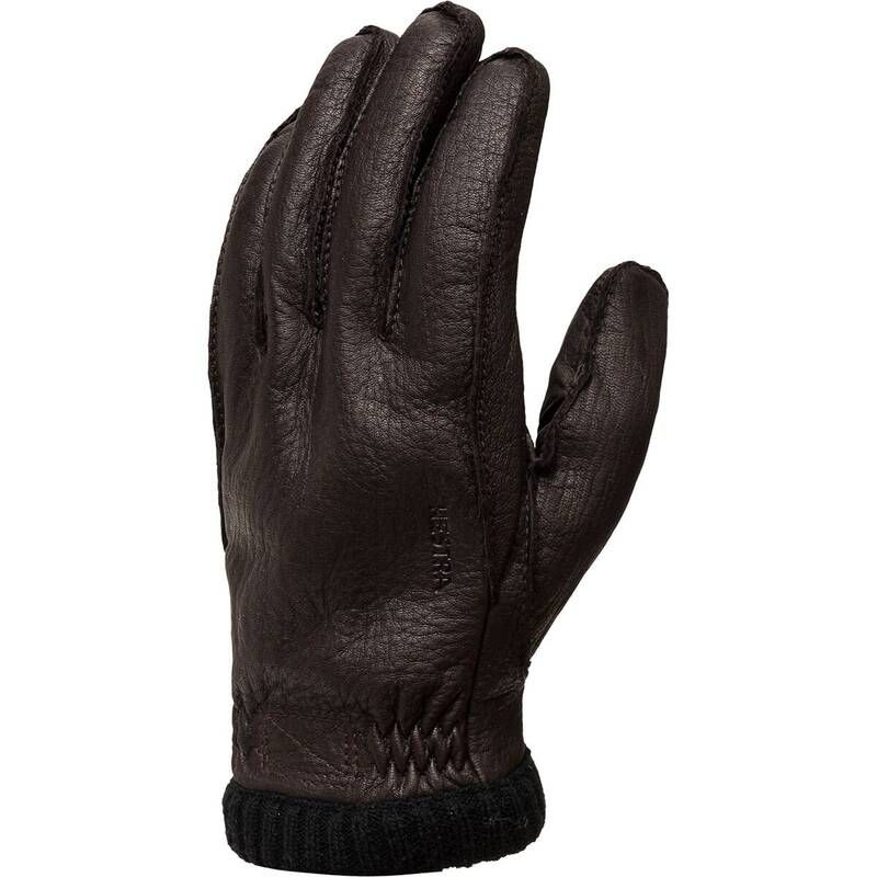 ヘストラ メンズ アクセサリー 手袋 リブ Hestra Deerskin Primaloft Ribbed Glove Mens Dark Brown ブラウン