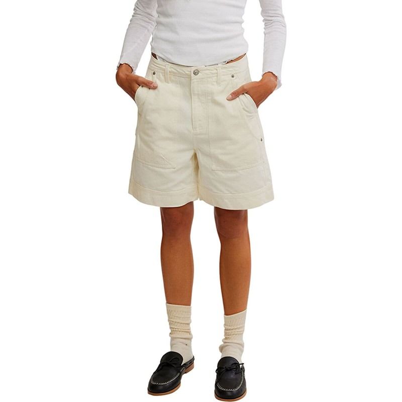 フリーピープル レディース ボトムス カジュアルパンツ Free People Milo Carpenter Short Womens Clean Ivory アイボリー