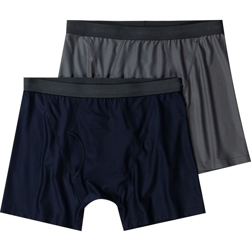 エクスオフィシオ メンズ アンダーウェア ボクサーパンツ ExOfficio GiveNGo 20 Boxer Brief 2Pack Mens NavySteel Onyx ネイビー