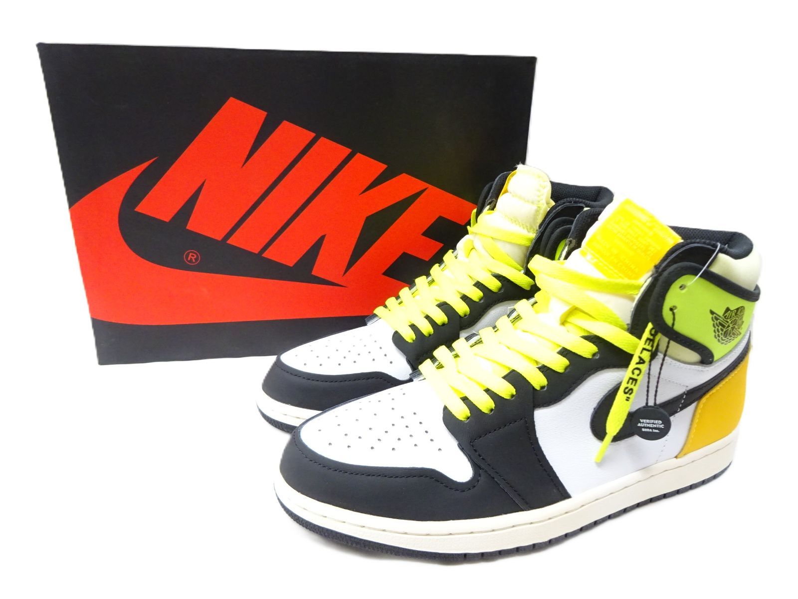 【未使用黒タグ付】NIKE ナイキ AIR JORDAN 1 ボルト ゴールド 555088-118 28.0cm スニダン購入