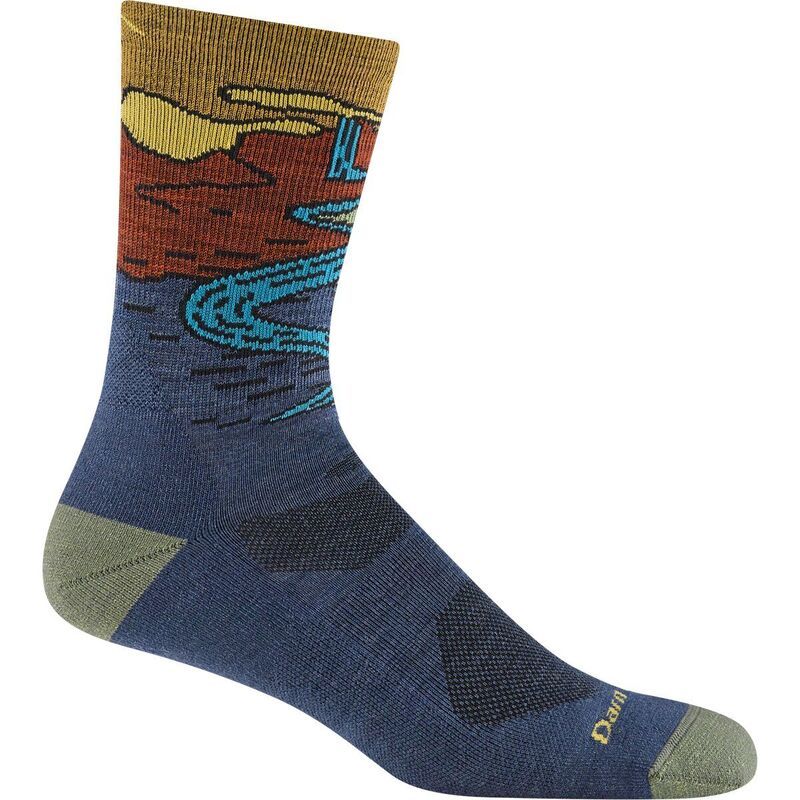 ダーンタフ メンズ アンダーウェア 靴下 Darn Tough Chasing Waterfalls Lightweight Micro Crew Sock Mens Denim デニム