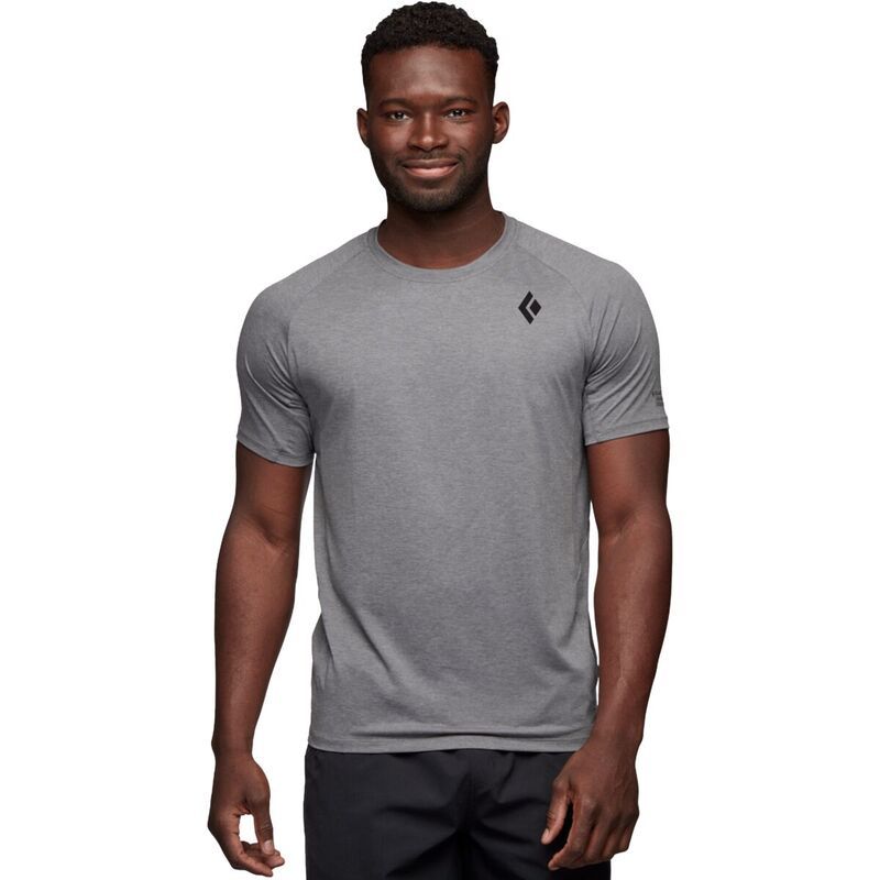 ブラックダイヤモンド メンズ トップス シャツ Tシャツ 半袖 Black Diamond Lightwire ShortSleeve Tech TShirt Mens Steel Grey グレー