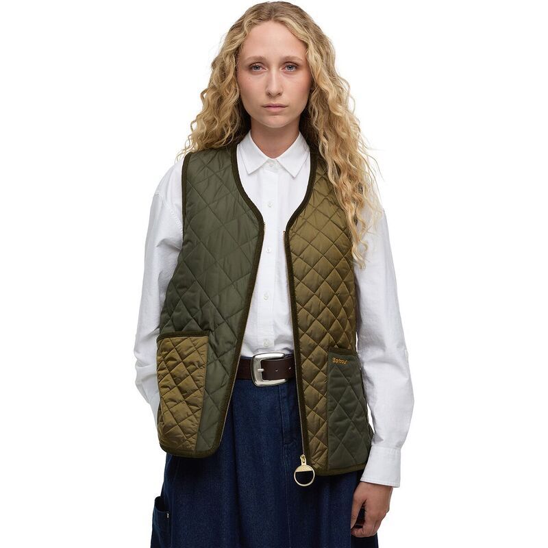 バブアー レディース トップス ベスト ジレ Barbour Heslerton Gilet Womens Golden OliveOliveAncientartan オリーブ
