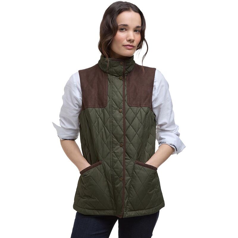 バブアー レディース トップス ベスト キルティング ジレ Barbour Keeper Wear Quilted Gilet Womens OliveAncient Tartan オリーブ