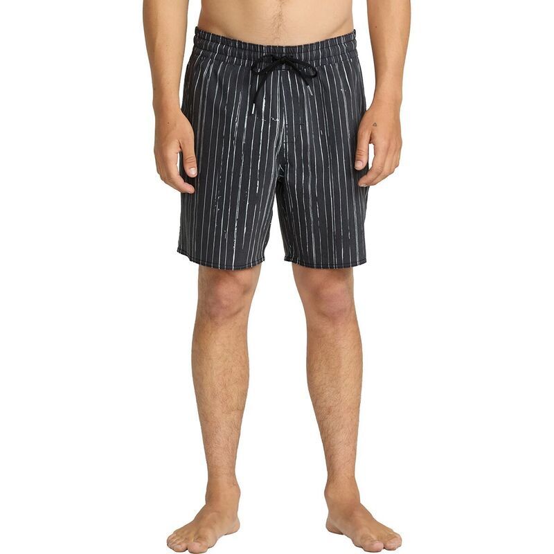 ボルコム メンズ 水着 ハーフパンツ・ショーツ コットン Volcom Psyche Cotton 17in Swim Trunk Mens Black White ホワイト