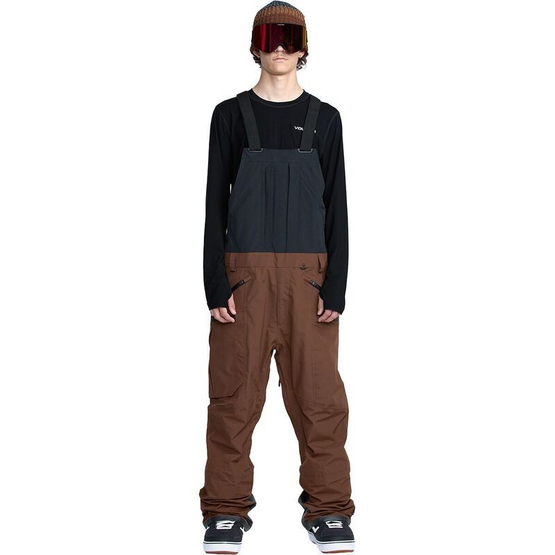 ボルコム メンズ ボトムス カジュアルパンツ オーバーオール Volcom Rain GORETEX Bib Overall Mens Brown ブラウン