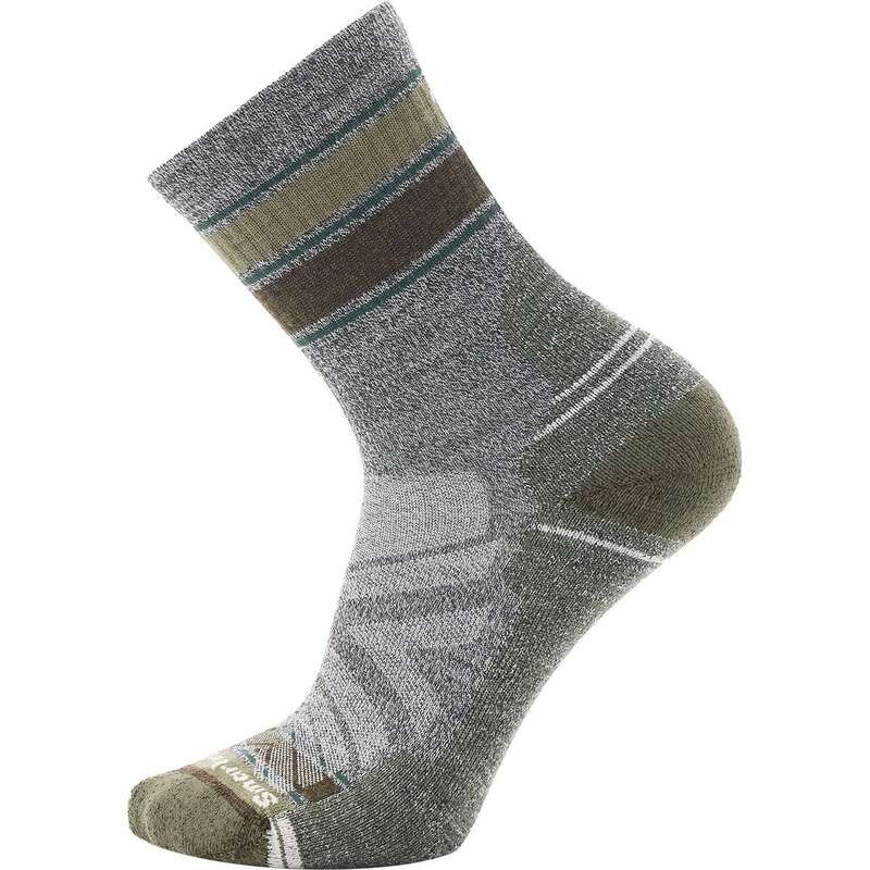 スマートウール メンズ アンダーウェア 靴下 Smartwool Performance Hike Light Cushion Striped Mid Crew Sock AshCharcoal チャコール