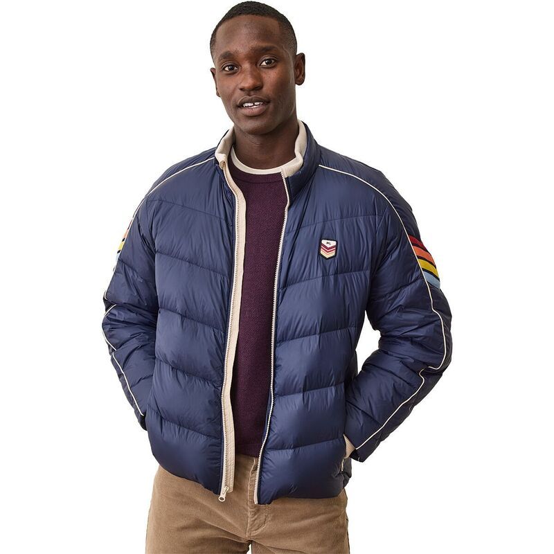 マリーン レイヤー メンズ アウター ジャケット・ブルゾン ナイロン Marine Layer Sporty Nylon Puffer Mock Jacket Mens Navy ネイビー