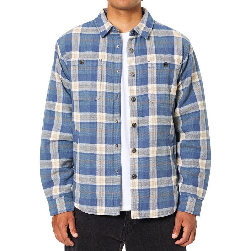 ケイティン メンズ アウター ジャケット・ブルゾン ジャケット Katin Harold Plaid Jacket Mens Washed Blue ブルー