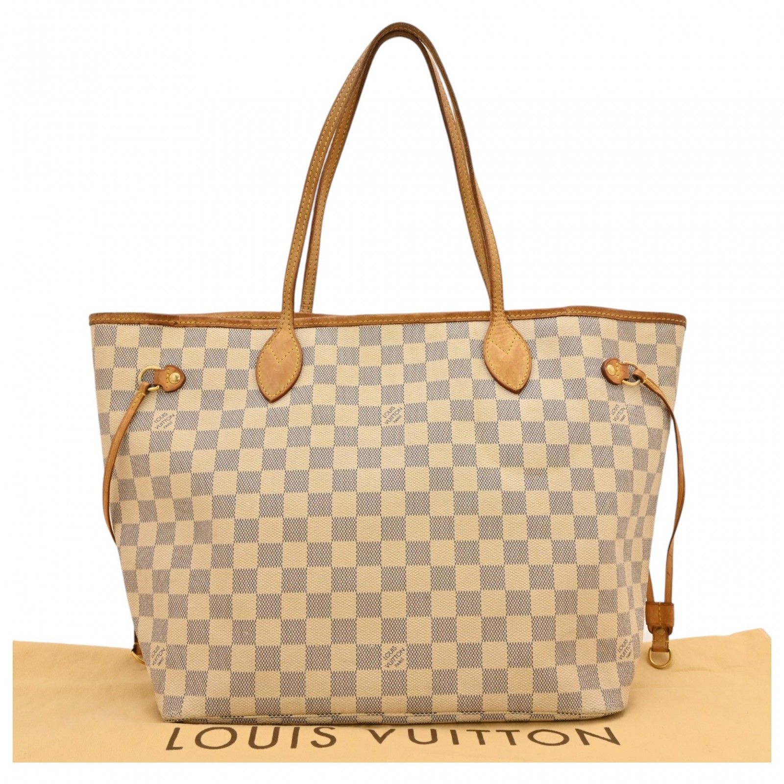 【中古】ルイヴィトン ダミエ アズール ネヴァーフルMM トートバッグ Bランク lv2181cc