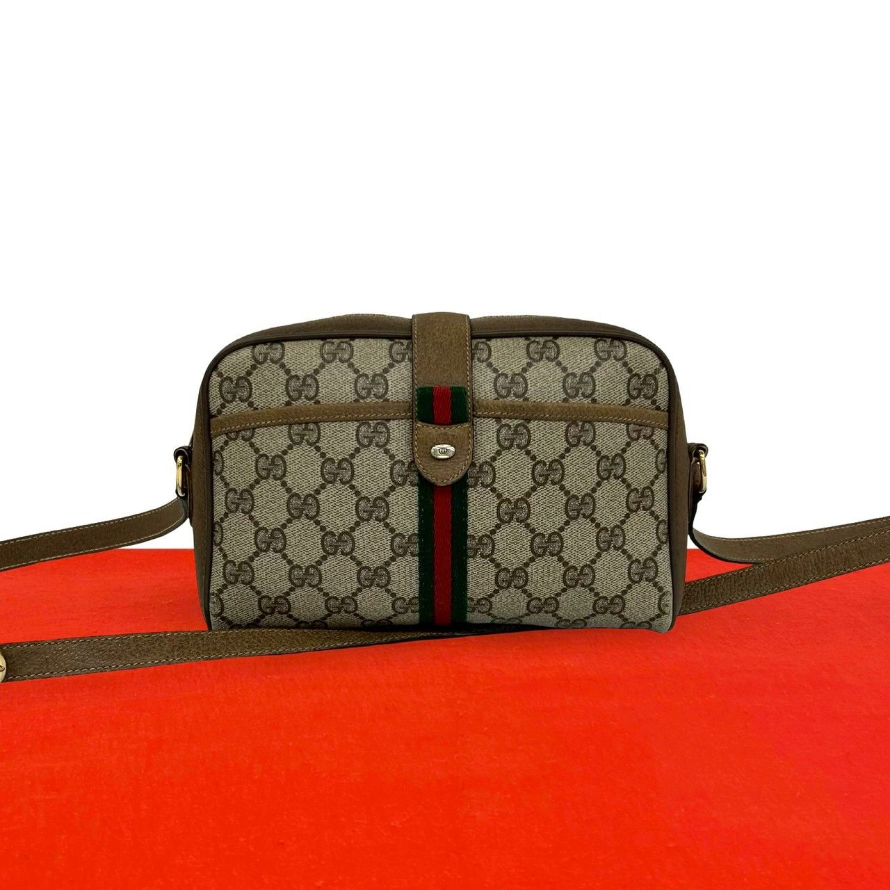 極 美品 GUCCI グッチ オールドグッチ ヴィンテージ シェリーライン GG