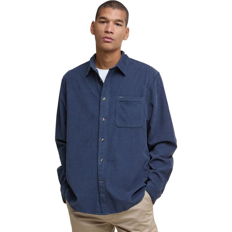 バブアー メンズ トップス シャツ Barbour Bramside Relaxed Cord Shirt Mens Navy ネイビー