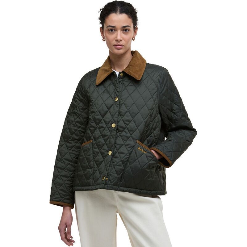 バブアー レディース アウター ジャケット・ブルゾン キルティング クロップド ジャケット Barbour Icons Cropped Liddesdale Quilted Jacket Womens SageAncient セージ