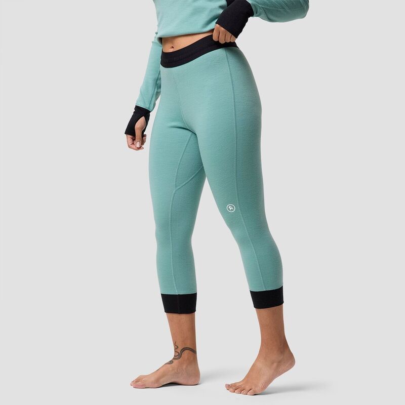 バックカントリー レディース ボトムス カジュアルパンツ Backcountry Cedars RWS Merino MidWt Baselayer 34 Bottom Womens Oil BlueBlack ブラック