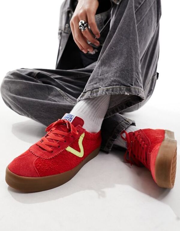 バンズ メンズ シューズ スニーカー Vans Sport Low with gum sole RED レッド