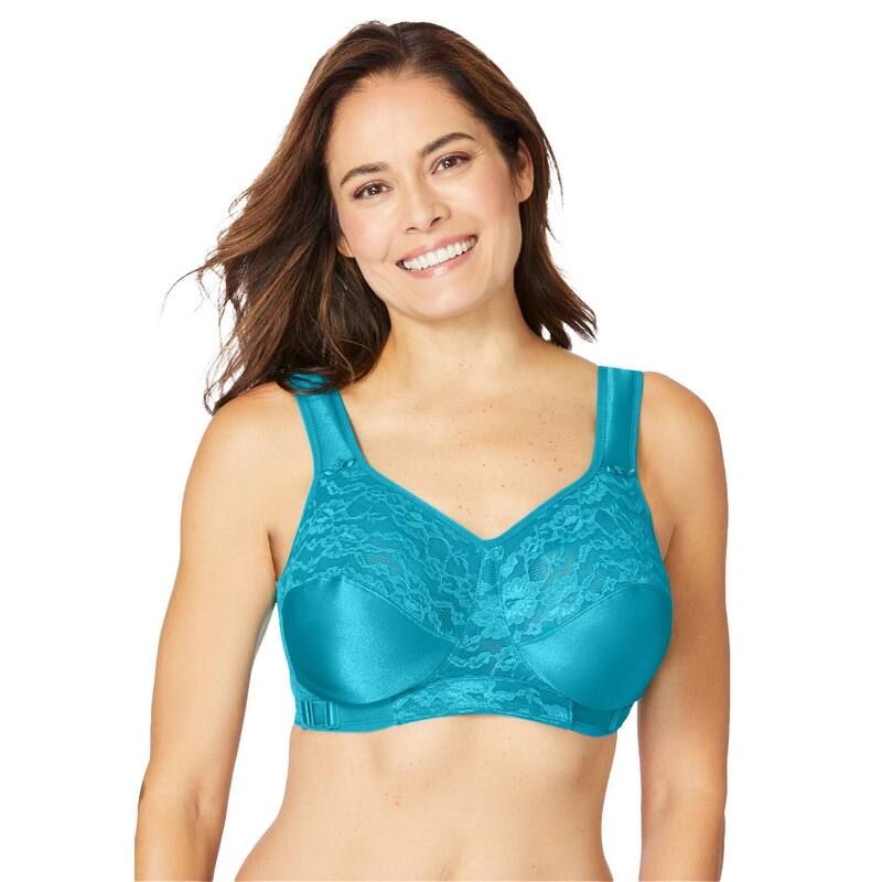 コンフォート チョイス レディース アンダーウェア ブラジャー プラスサイズ Comfort Choice Womens Plusizexclusive Patented Custom Fit Wireless Bra Dark Turq