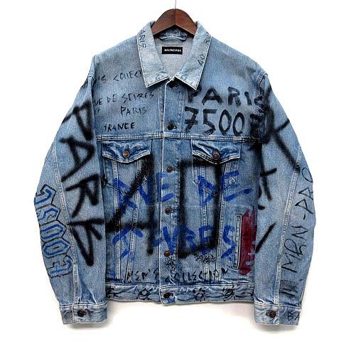 バレンシアガ BALENCIAGA グラフィック デニム ジャケット Gジャン
