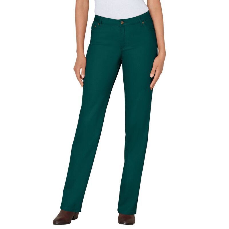 ウーマン ウィズイン レディース ボトムス デニムパンツ プラスサイズ ジーンズ Woman Within Plusize StraightLeg Stretch Denim FivePocket Jeans Emerald Green グリーン 11,920円
