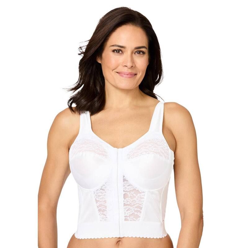 コンフォート チョイス レディース アンダーウェア ブラジャー プラスサイズ Comfort Choice Womens Plusizeasy Enhancer Wireless Longline Posture Bra White ホワイト