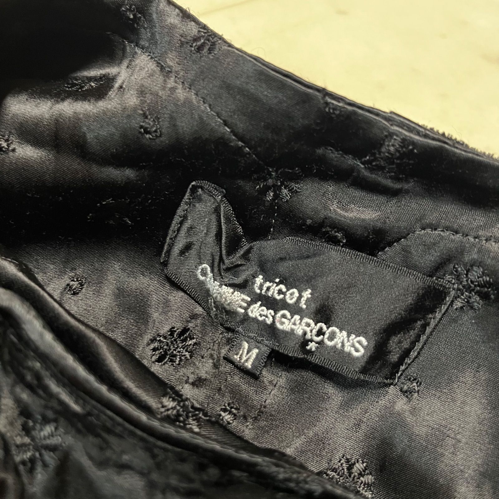 tricot COMME des GARCONS エンブロイダリー インサイドアウト フリル 