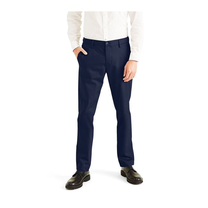 ドッカーズ メンズ ボトムス カジュアルパンツ Mens Dockersignature IronFree Stain Defender SlimFit Khaki Pants Navy Blazer ネイビー