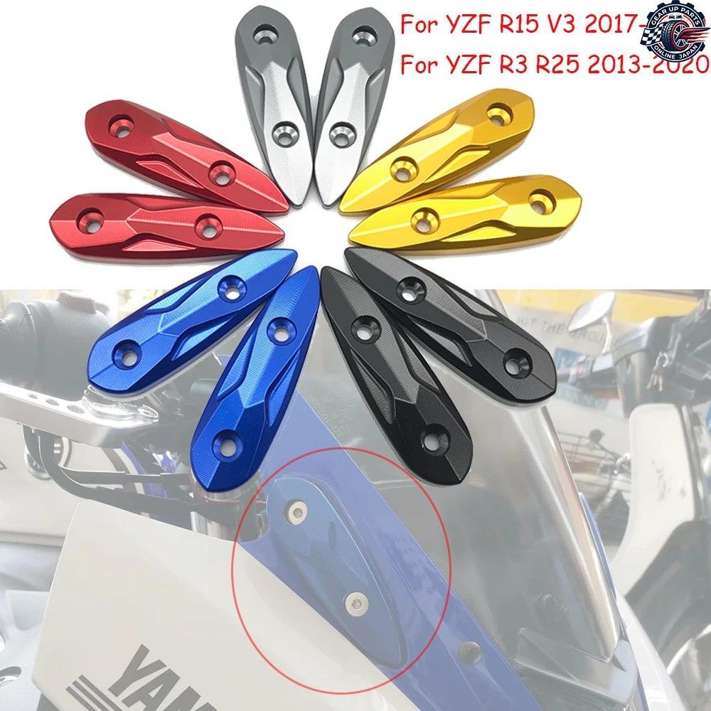 オートバイ用ミラー穴キャップカバー、ミラーエリミネーター、バッフルベースカバー、ヤマハ 5 V3 17-20、YZF R3 R25 13-20