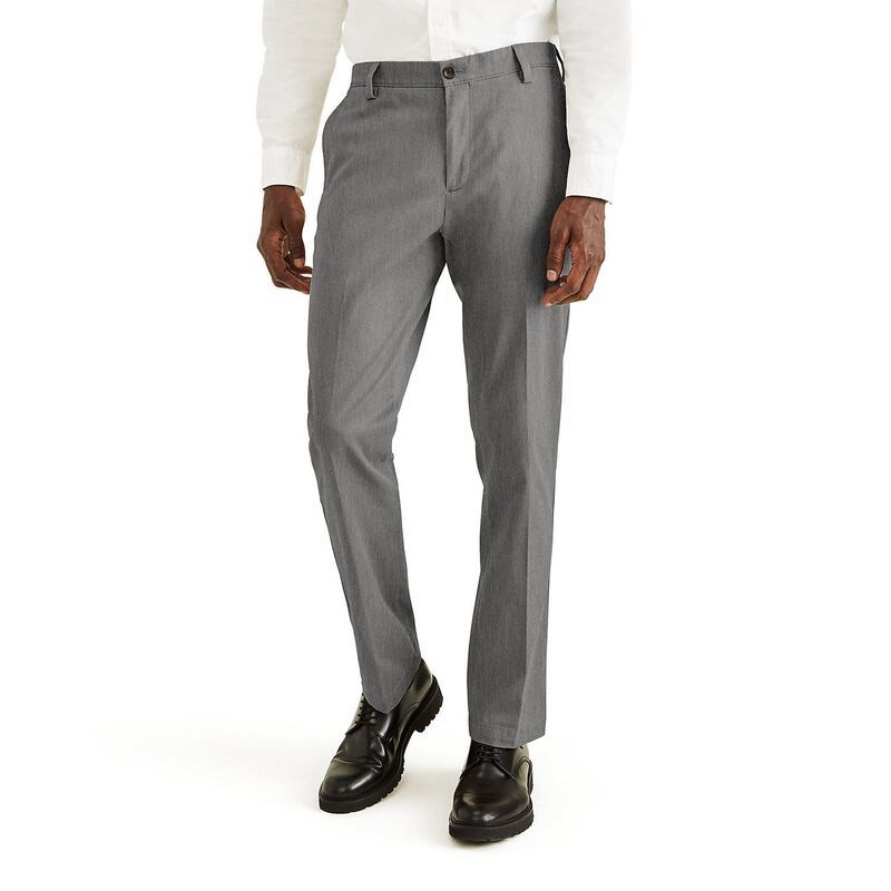 ドッカーズ メンズ ボトムス カジュアルパンツ Mens Dockerstretch Easy Khaki StraightFit FlatFront Pants Charcoal Heather チャコール