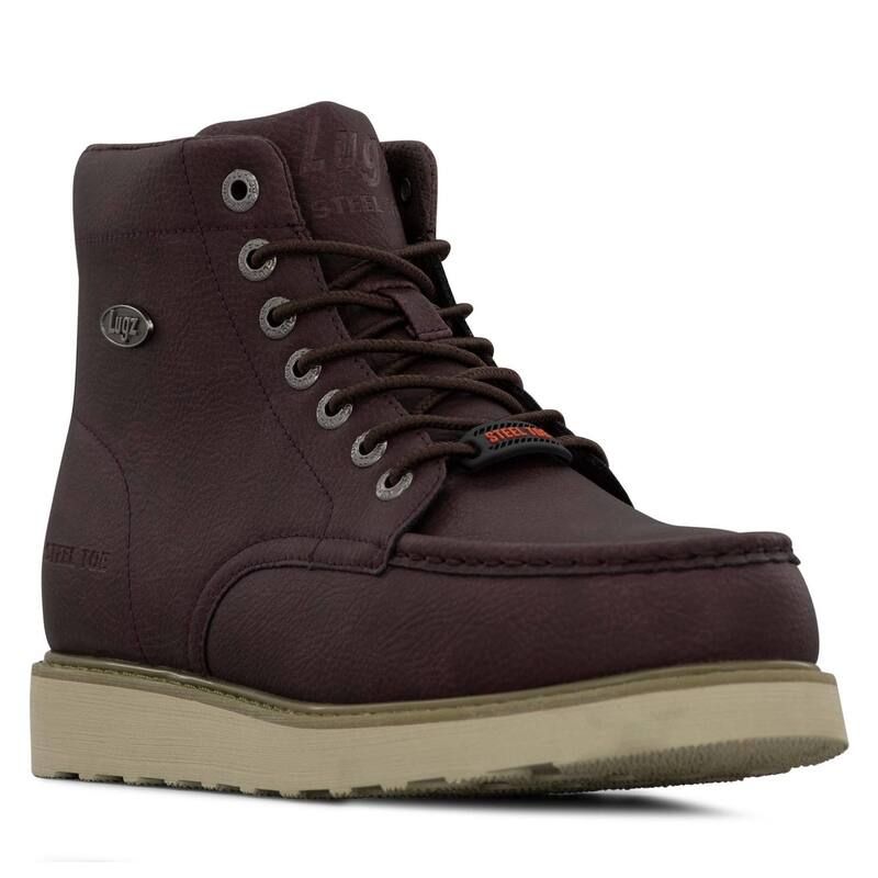 ラグズ メンズ シューズ ブーツ・レインブーツ Tシャツ Lugz Monterey Steel Toe Wide Mens Walking Boots Oxblood Cream Gum クリーム