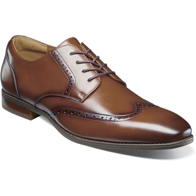 ステイシーアダムス メンズ シューズ オックスフォード ウィングチップ Stacy Adams Nichols Mens Wingtip Oxford Shoes Cognac