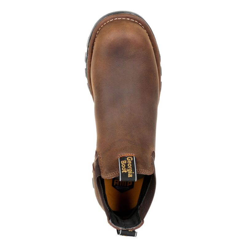 ジョージアブーツ メンズ シューズ ブーツ・レインブーツ Tシャツ チェルシー Georgia Boots Eagle One Mens Waterproof Steel Toe Chelsea Work Boots Brown ブラウン｜ウエスタンブーツ