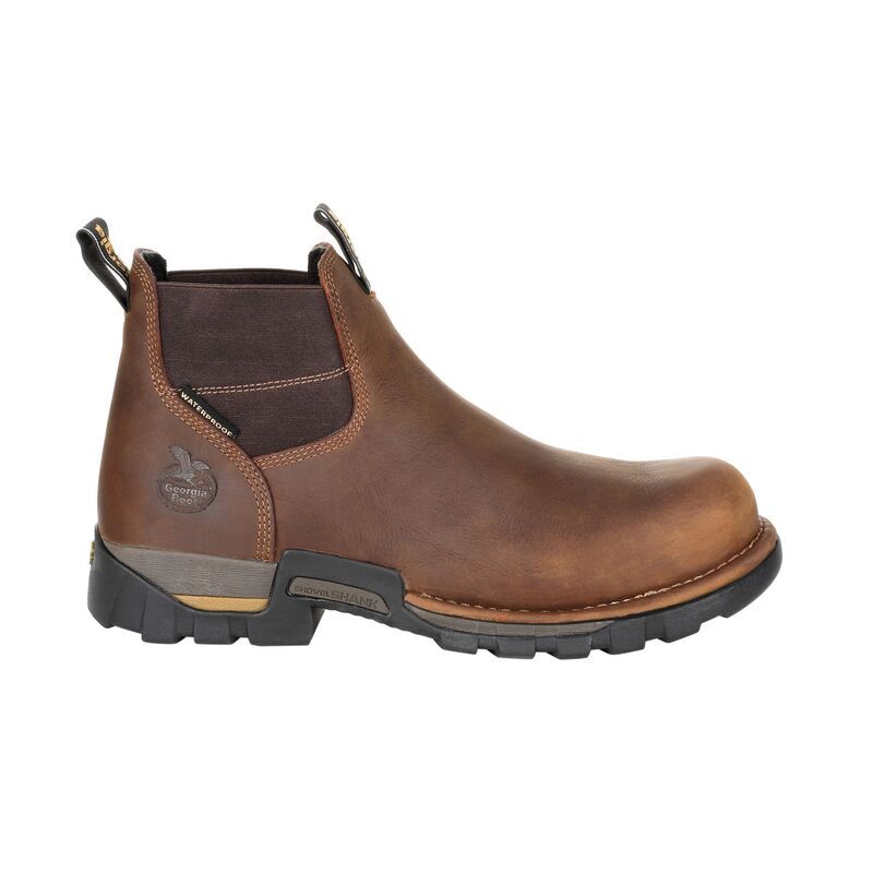 ジョージアブーツ メンズ シューズ ブーツ・レインブーツ Tシャツ チェルシー Georgia Boots Eagle One Mens Waterproof Steel Toe Chelsea Work Boots Brown ブラウン｜ウエスタンブーツ