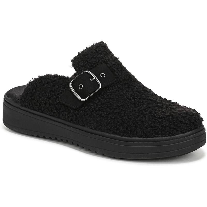 ライフストライド レディース シューズ サンダル LifeStride VibeCozy Womens Faux Fur SlipOn Mules Black ブラック