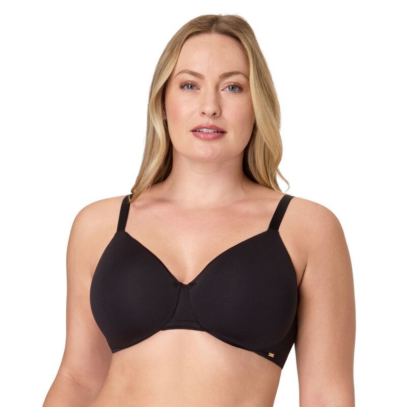 バリ レディース アンダーウェア ブラジャー Tシャツ コットン Womens Bali Elevated Cotton Underwire TShirt Bra DF3421 Black ブラック