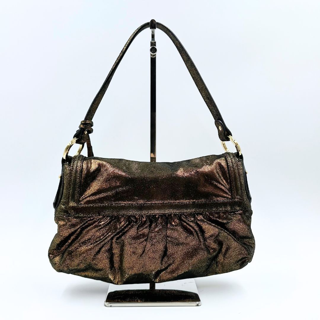 美品】Fendi シェフバッグ メタル ゴールド ショルダーバッグ - メルカリ