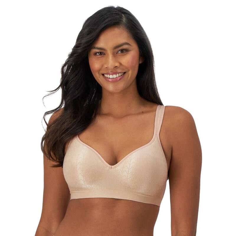バリ レディース アンダーウェア ブラジャー Bali Comfort Revolution Wireless Bra DF3463 Almond Zag