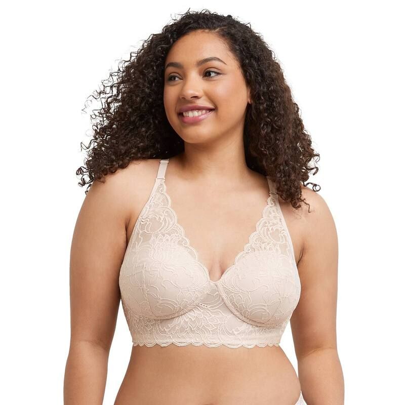 メイデンフォーム レディース アンダーウェア ブラジャー レース Maidenform Lightly Lined Convertible Lace Bralette DM1188 Sandshell Bloom 8,985円