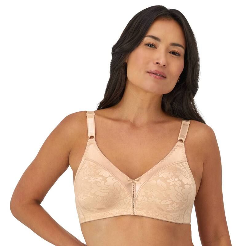 バリ レディース アンダーウェア ブラジャー レース Bali Double Support Lace FullFigure Wireless Bra DF3372 Softaupe トープ