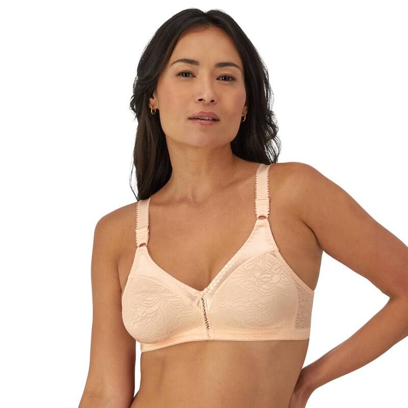 バリ レディース アンダーウェア ブラジャー レース Bali Double Support Lace FullFigure Wireless Bra DF3372 Porcelain