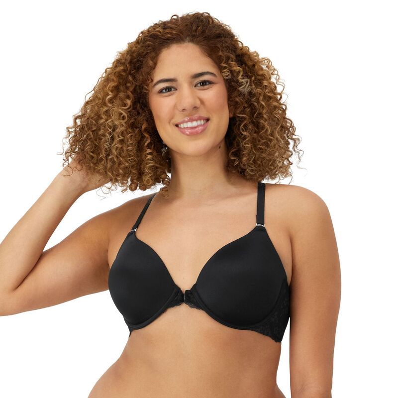 メイデンフォーム レディース アンダーウェア ブラジャー レース Maidenform One Fab Fit Full Coverage Lace Racerback Bra 07112 Black ブラック